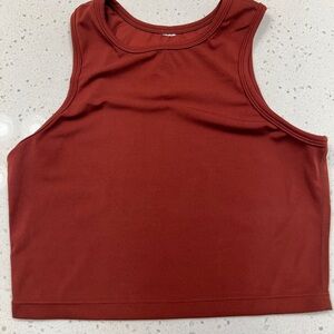 Women's Sleeveless Rust Workout Top
